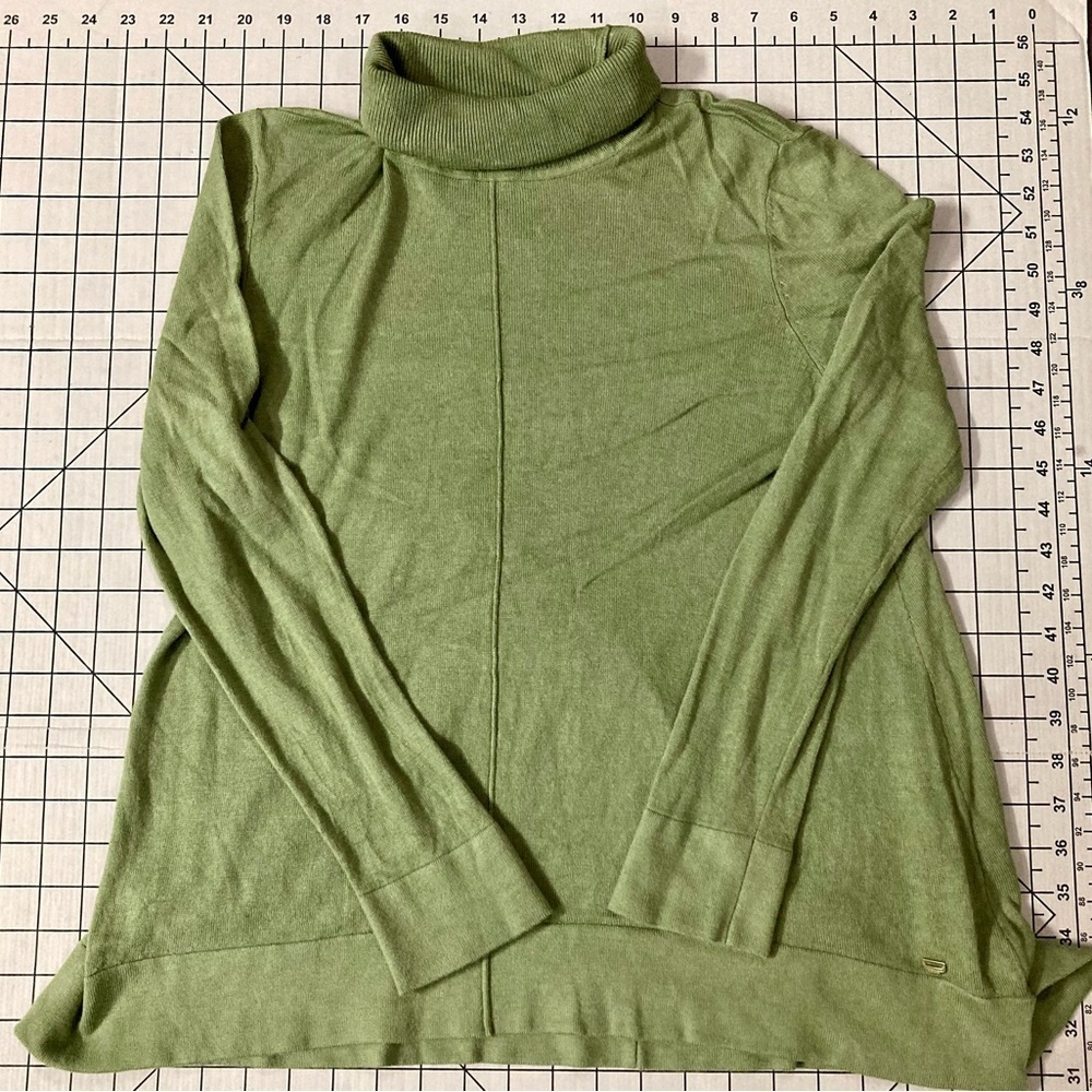 Donna Karan New York Women’s Size Small Green Turtleneck Swearing